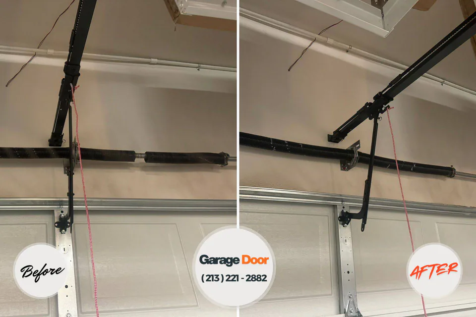 Before and after: garage door repair Central Park, WA